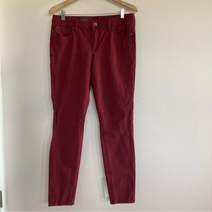 Kut Dark Red Skinny Jeans Size 10